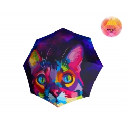 Parasol składany Modern.Art Magic Mini Kolorowy kot Doppler NOWOŚĆ 2021/22