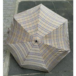 Parasol kieszonkowy Knirps przeciwwietrzny beżowa krata PROMOCJA