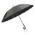 Parasol XL 16-paneli czarny rączka z eco skóry elegancki